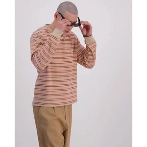 Mode of One Mens Long‎ Sleeve Stripe T-Shirt Cinnamon Brulee XL 100194425MN